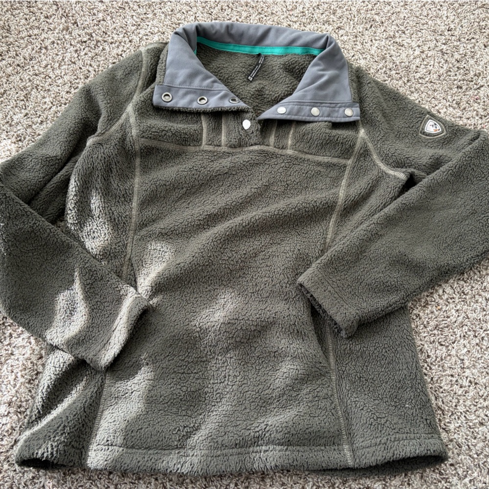 Kuhl Cozy Olive Green Fleece Pullover